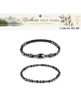 Hematite Magnetic Anklet Stretch Beaded Beach Foot Chain Jewelry